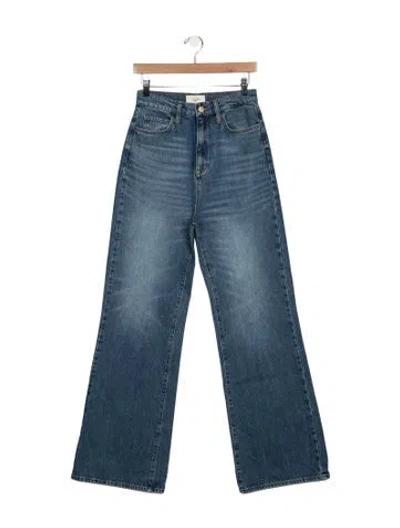Pre-owned Triarchy High-rise Wide Leg Jeans In Blue