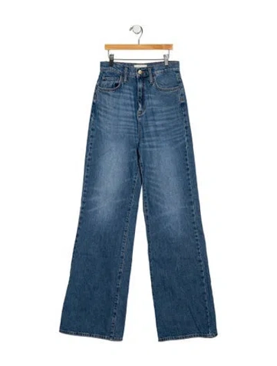 Pre-owned Triarchy High-rise Wide Leg Jeans In Blue