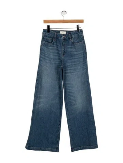 Pre-owned Triarchy High-rise Wide Leg Jeans In Blue