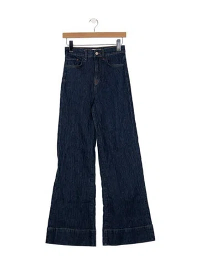 Pre-owned Triarchy High-rise Wide Leg Jeans In Blue