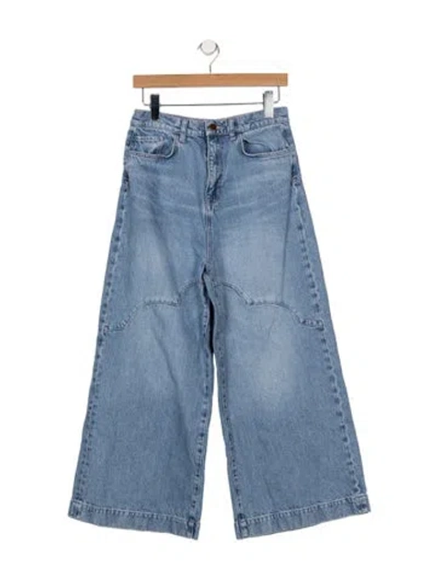 Pre-owned Triarchy High-rise Wide Leg Jeans In Blue