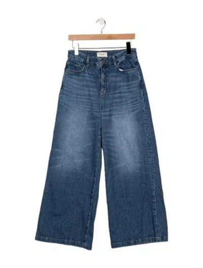 Pre-owned Triarchy High-rise Wide Leg Jeans In Blue