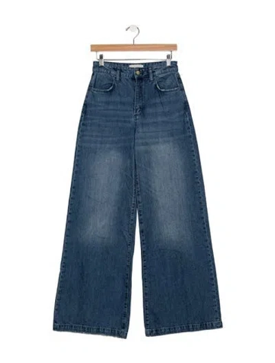 Pre-owned Triarchy High-rise Wide Leg Jeans In Blue