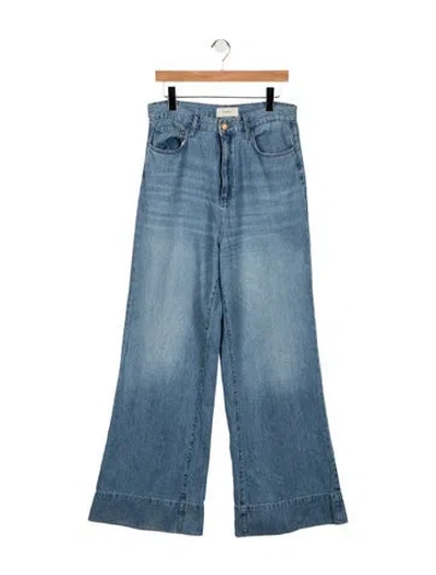 Pre-owned Triarchy High-rise Wide Leg Jeans In Blue