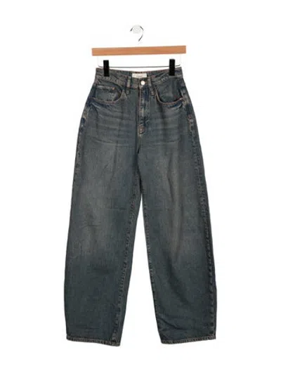 Pre-owned Triarchy High-rise Wide Leg Jeans In Blue