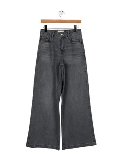 Pre-owned Triarchy High-rise Wide Leg Jeans In Blue/grey