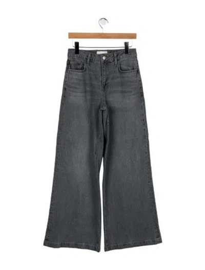 Pre-owned Triarchy High-rise Wide Leg Jeans In Blue/grey