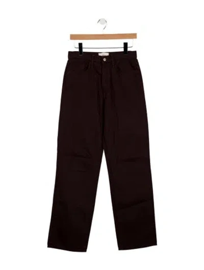 Pre-owned Triarchy High-rise Wide Leg Jeans In Brown
