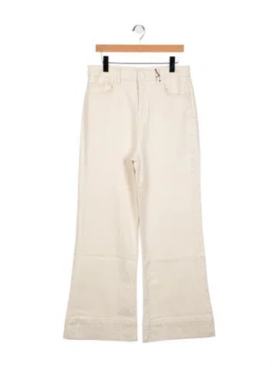 Pre-owned Triarchy High-rise Wide Leg Jeans In Neutral