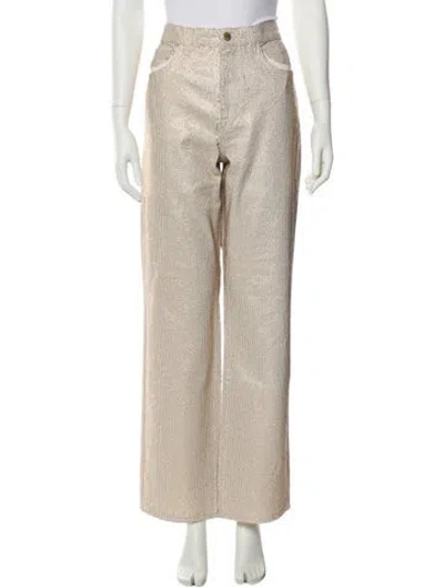 Pre-owned Triarchy High-rise Wide Leg Jeans In Neutral