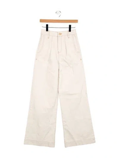 Pre-owned Triarchy High-rise Wide Leg Jeans In Neutral