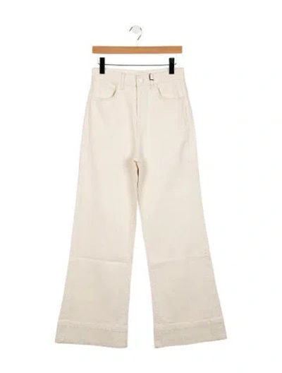 Pre-owned Triarchy High-rise Wide Leg Jeans In Neutral