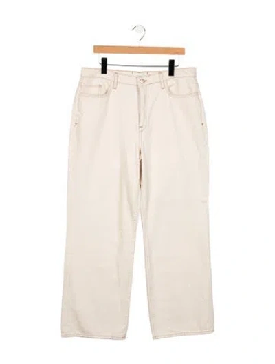 Pre-owned Triarchy High-rise Wide Leg Jeans In Neutral