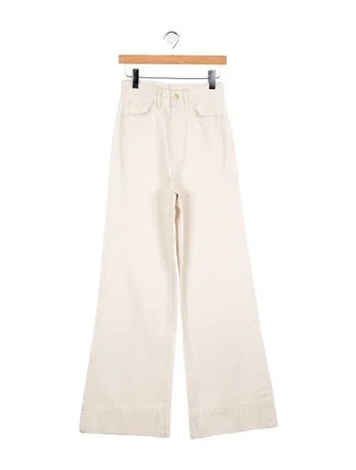 Pre-owned Triarchy High-rise Wide Leg Jeans In Neutrals