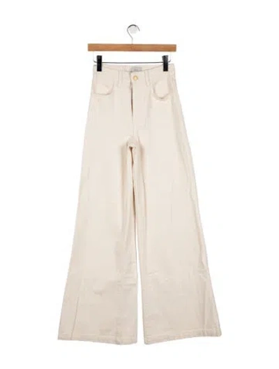Pre-owned Triarchy High-rise Wide Leg Jeans In Neutrals