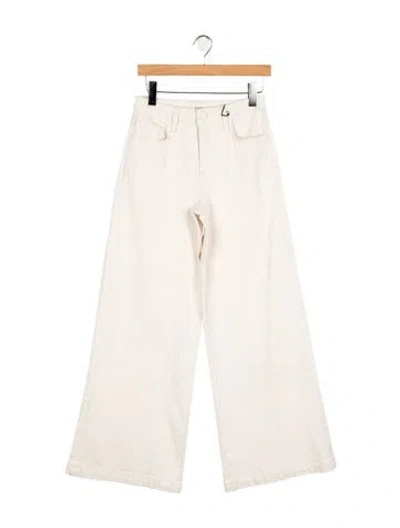 Pre-owned Triarchy High-rise Wide Leg Jeans In Neutrals