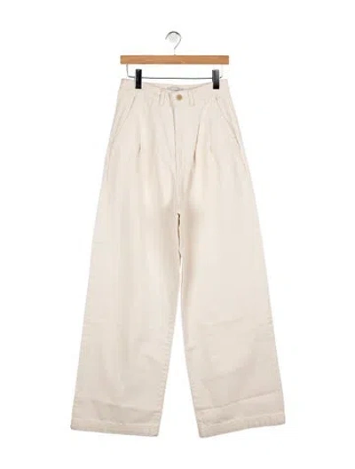 Pre-owned Triarchy High-rise Wide Leg Jeans In Neutrals