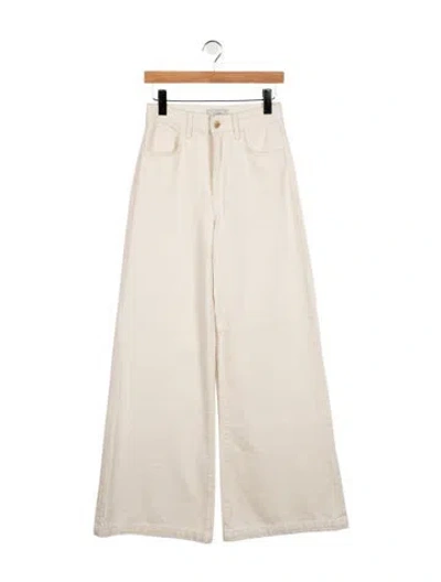 Pre-owned Triarchy High-rise Wide Leg Jeans In Neutrals