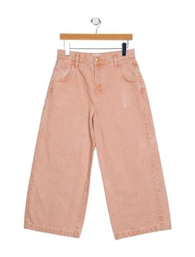 Pre-owned Triarchy High-rise Wide Leg Jeans In Pink