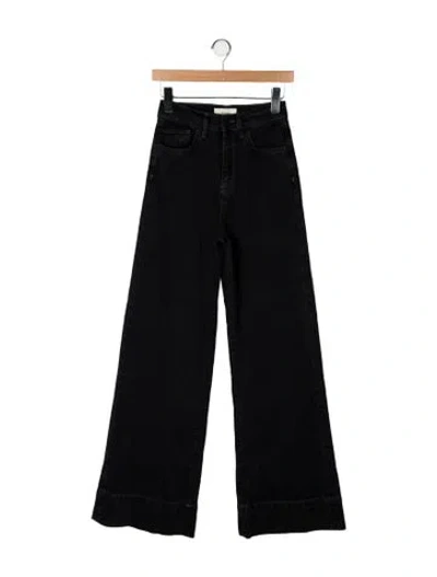 Pre-owned Triarchy High-rise Wide Leg Jeans W/ Tags In Black