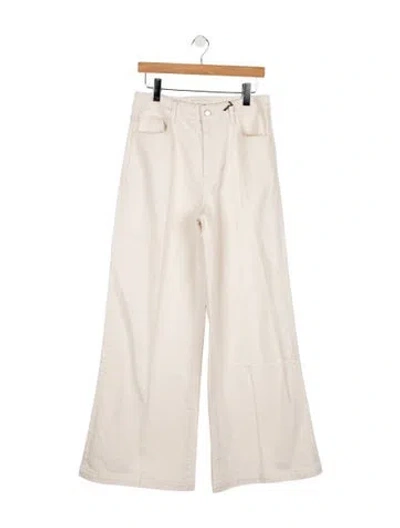 Pre-owned Triarchy High-rise Wide Leg Jeans W/ Tags In Neutrals