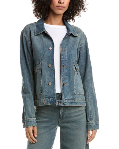 Triarchy Lillian Boxy Western Jacket In Blue