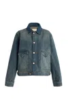 Triarchy Lillian Denim Western Jacket In Blue