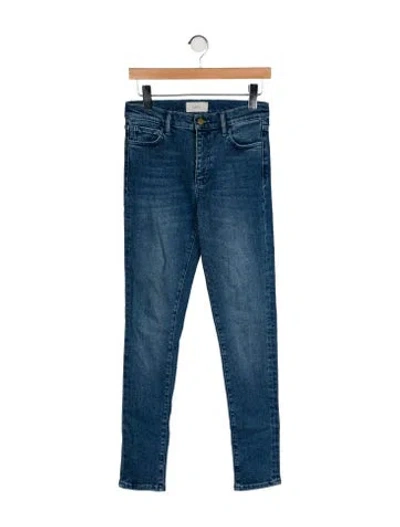 Pre-owned Triarchy Mid-rise Skinny Leg Jeans In Blue