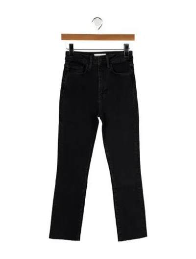 Pre-owned Triarchy Mid-rise Straight Leg Jeans In Black