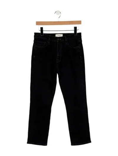 Pre-owned Triarchy Mid-rise Straight Leg Jeans In Black