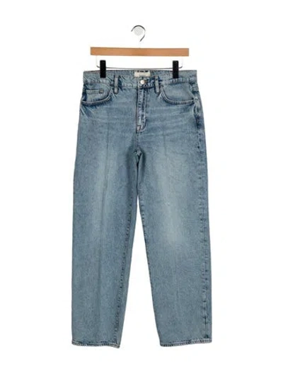 Pre-owned Triarchy Mid-rise Straight Leg Jeans In Blue