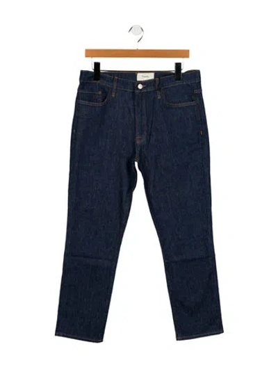 Pre-owned Triarchy Mid-rise Straight Leg Jeans In Blue