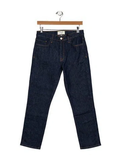 Pre-owned Triarchy Mid-rise Straight Leg Jeans In Blue