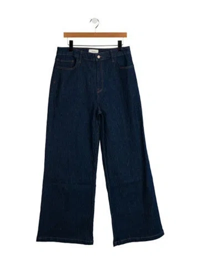 Pre-owned Triarchy Mid-rise Straight Leg Jeans In Blue