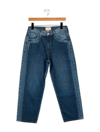 Pre-owned Triarchy Mid-rise Straight Leg Jeans In Blue