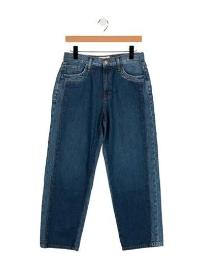 Pre-owned Triarchy Mid-rise Straight Leg Jeans In Blue