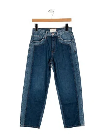 Pre-owned Triarchy Mid-rise Straight Leg Jeans In Blue
