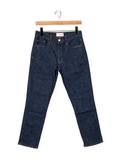 Pre-owned Triarchy Mid-rise Straight Leg Jeans In Blue