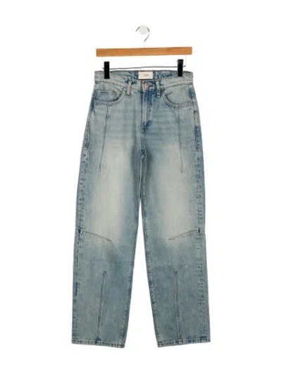 Pre-owned Triarchy Mid-rise Straight Leg Jeans In Blue