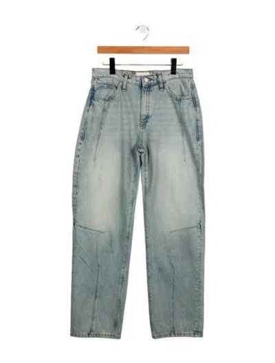 Pre-owned Triarchy Mid-rise Straight Leg Jeans In Blue