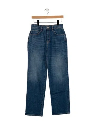 Pre-owned Triarchy Mid-rise Straight Leg Jeans In Blue