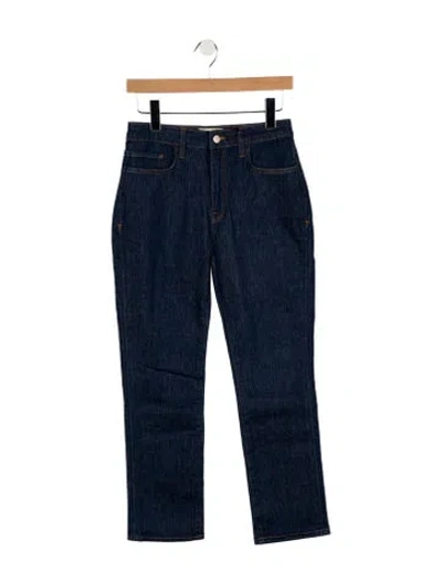 Pre-owned Triarchy Mid-rise Straight Leg Jeans In Blue