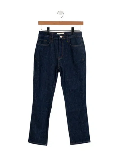 Pre-owned Triarchy Mid-rise Straight Leg Jeans In Blue
