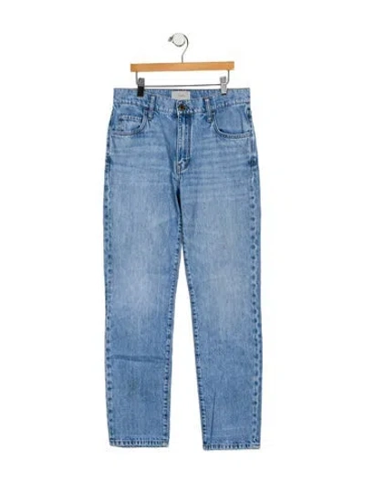 Pre-owned Triarchy Mid-rise Straight Leg Jeans In Blue