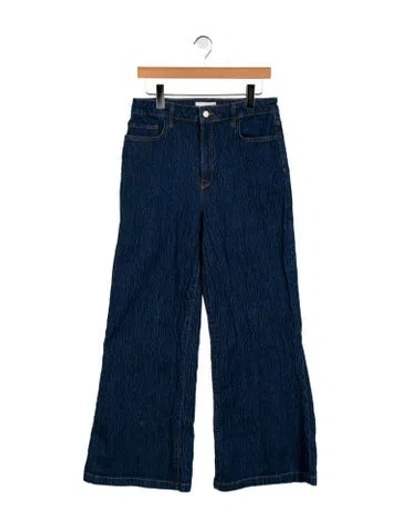 Pre-owned Triarchy Mid-rise Straight Leg Jeans In Blue