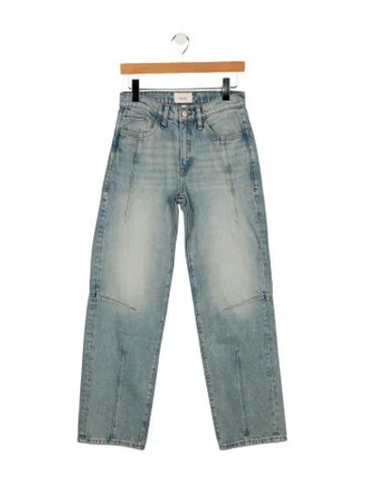 Pre-owned Triarchy Mid-rise Straight Leg Jeans In Blue