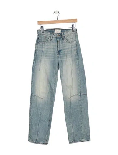Pre-owned Triarchy Mid-rise Straight Leg Jeans In Blue