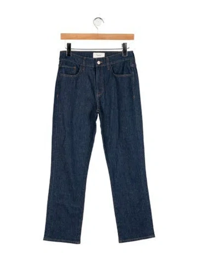 Pre-owned Triarchy Mid-rise Straight Leg Jeans In Blue