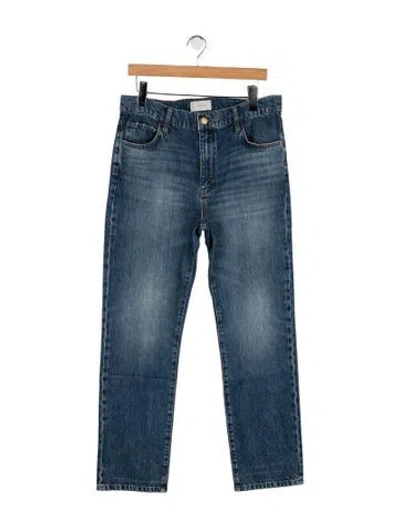 Pre-owned Triarchy Mid-rise Straight Leg Jeans In Blue