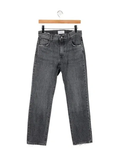 Pre-owned Triarchy Mid-rise Straight Leg Jeans In Blue/grey
